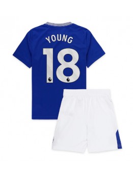 Everton Ashley Young #18 Heimtrikotsatz für Kinder 2024-25 Kurzarm (+ Kurze Hosen)